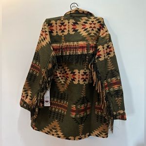Western Inspired Women’s Fringe Shacket